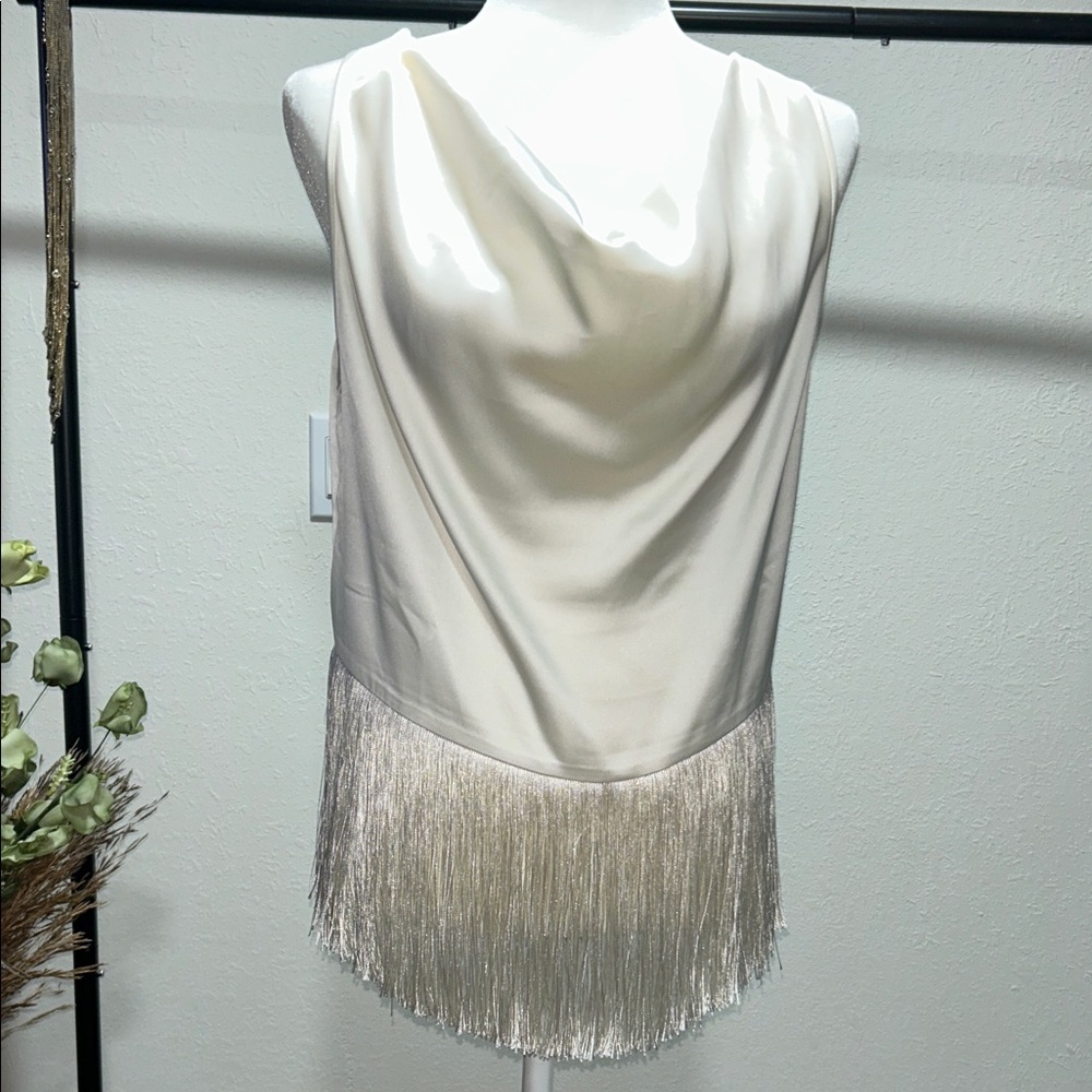 Ráchele Zoe Elegant cream Fringe Top size M